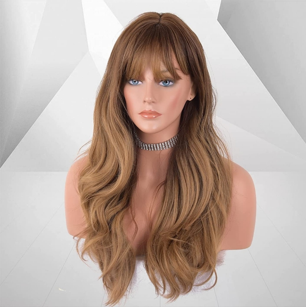 Ombre Brown Wig with Bangs